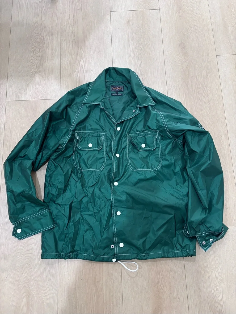 Vintage BEAMS PLUS Green Sports SHT-JAC Jacket